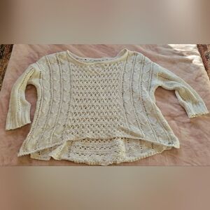 American Eagle Outfitters Ivory Knit Sweater